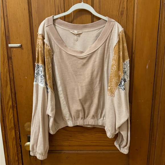 Free people movement pale pink explorer patchwork sweatshirt - Picture 4 of 9